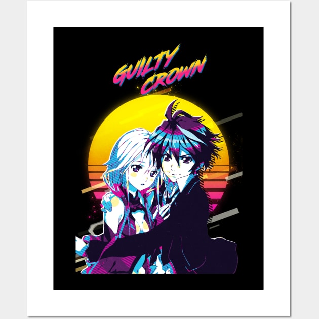 Guilty Crown - Inori Yuzuriha and Shu Ouma Wall Art by 80sRetro